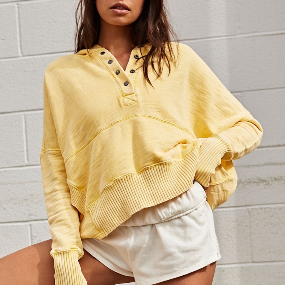 Free people solid honey dove pullover